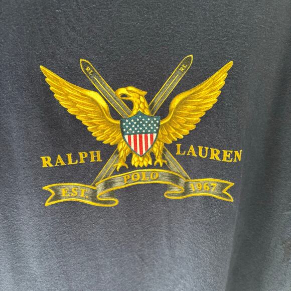 Vintage Polo Sport Ralph Lauren USA Patriotic Eagle Ringer T Shirt Size XL - Picture 4 of 5